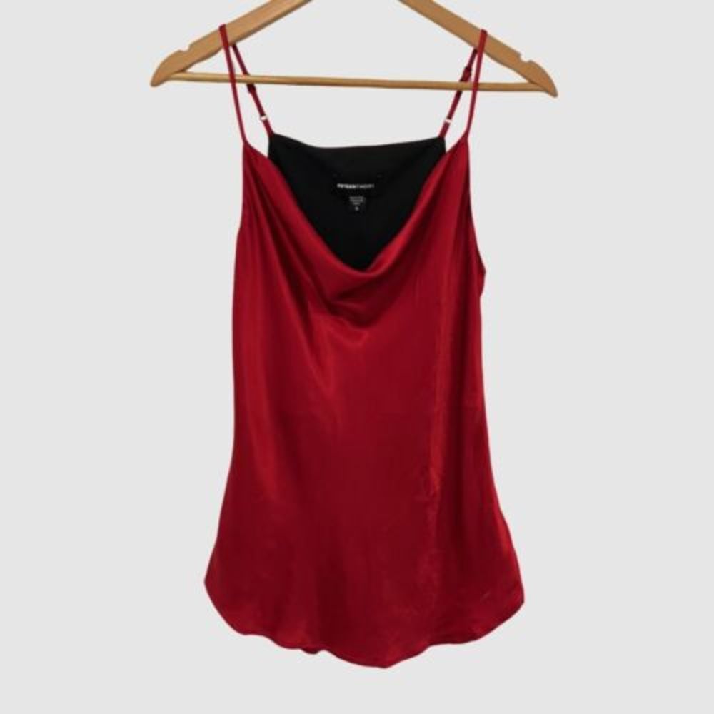 Fifteen Twenty Red Draped Spaghetti Strap Cami Top S ($145)